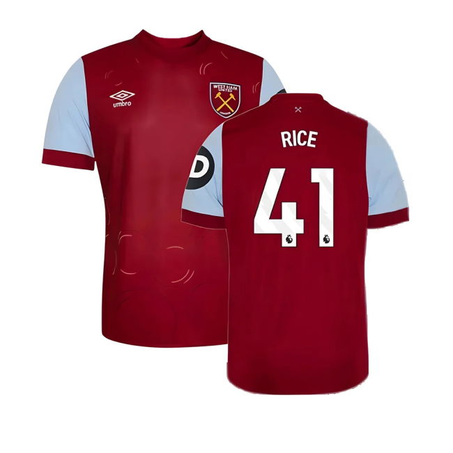 Top Grade 2023-2024 West Ham Home (rice 41) With Retro Design -