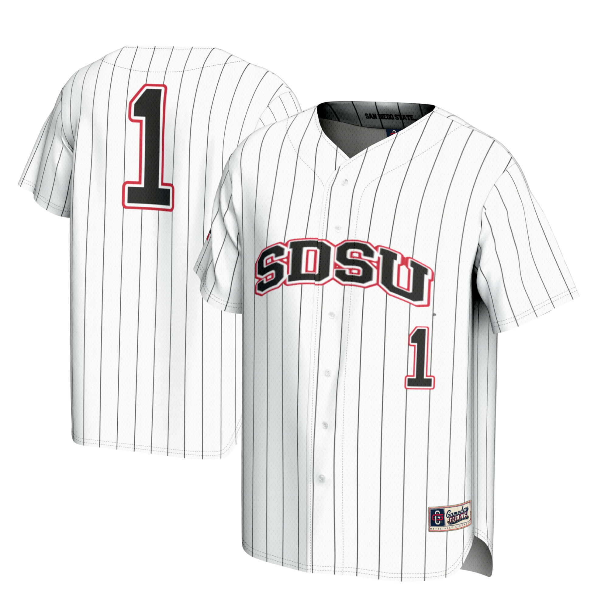 [NJP] San Diego State Aztecs GameDay Greats Youth Lightweight Baseball Fashion Jersey - White