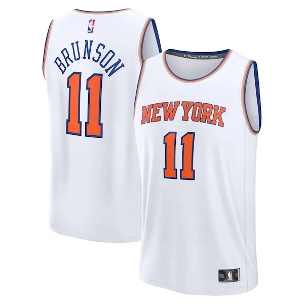 All-Star Jalen Brunson NYK Basketball Jersey - White - Fan Favorite