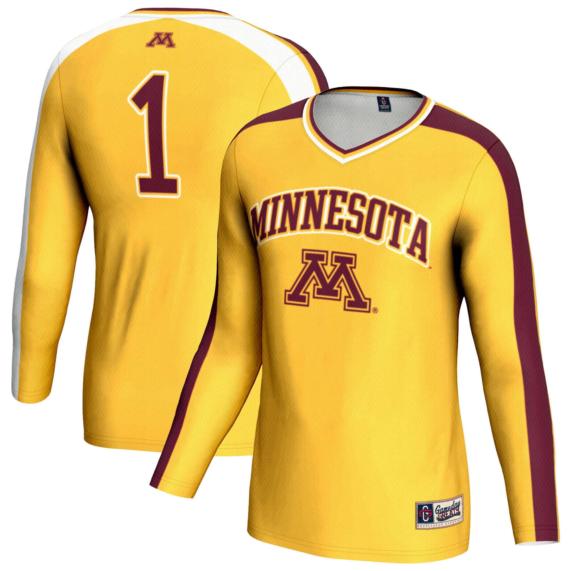 Minnesota Golden Gophers GameDay Greats Unisex #1 Lightweight Volleyball Fashion Jersey - Gold