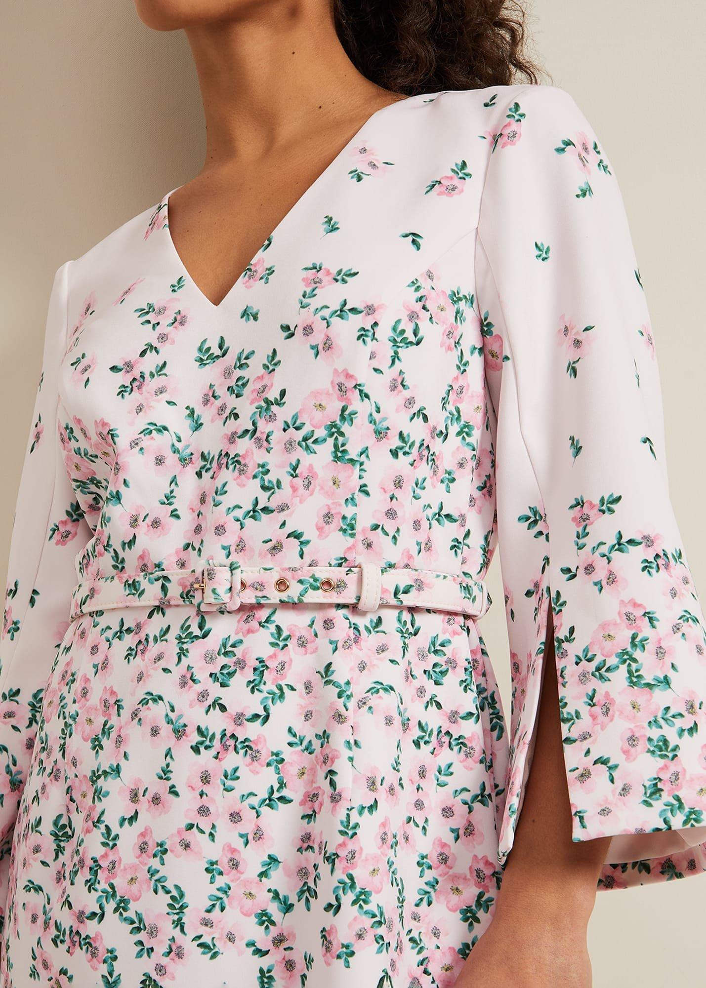Petite Giovanna Floral Belted Dress
