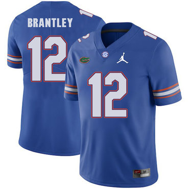Men's None Blue 2024 high quality John Brantley #12 comfortable Jersey