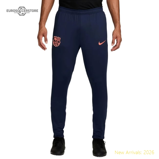 Popular 2025-2026 Barcelona Dri-Fit Strike Pants (Navy) - Kids
