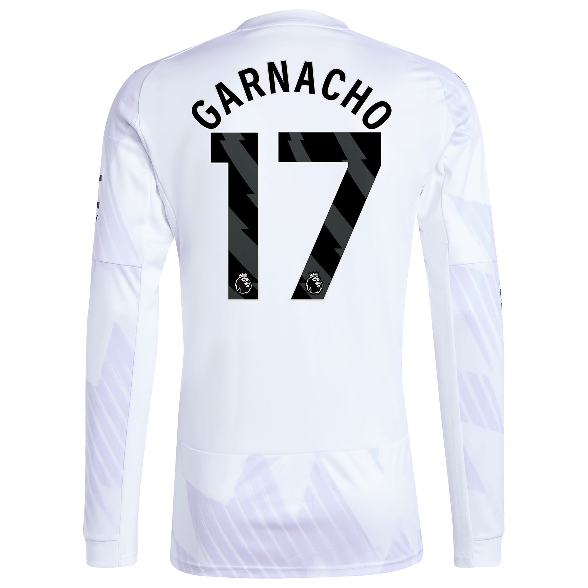 [SJH] Alejandro Garnacho Manchester United 2025/26 Away Replica Long Sleeve Player Jersey - White