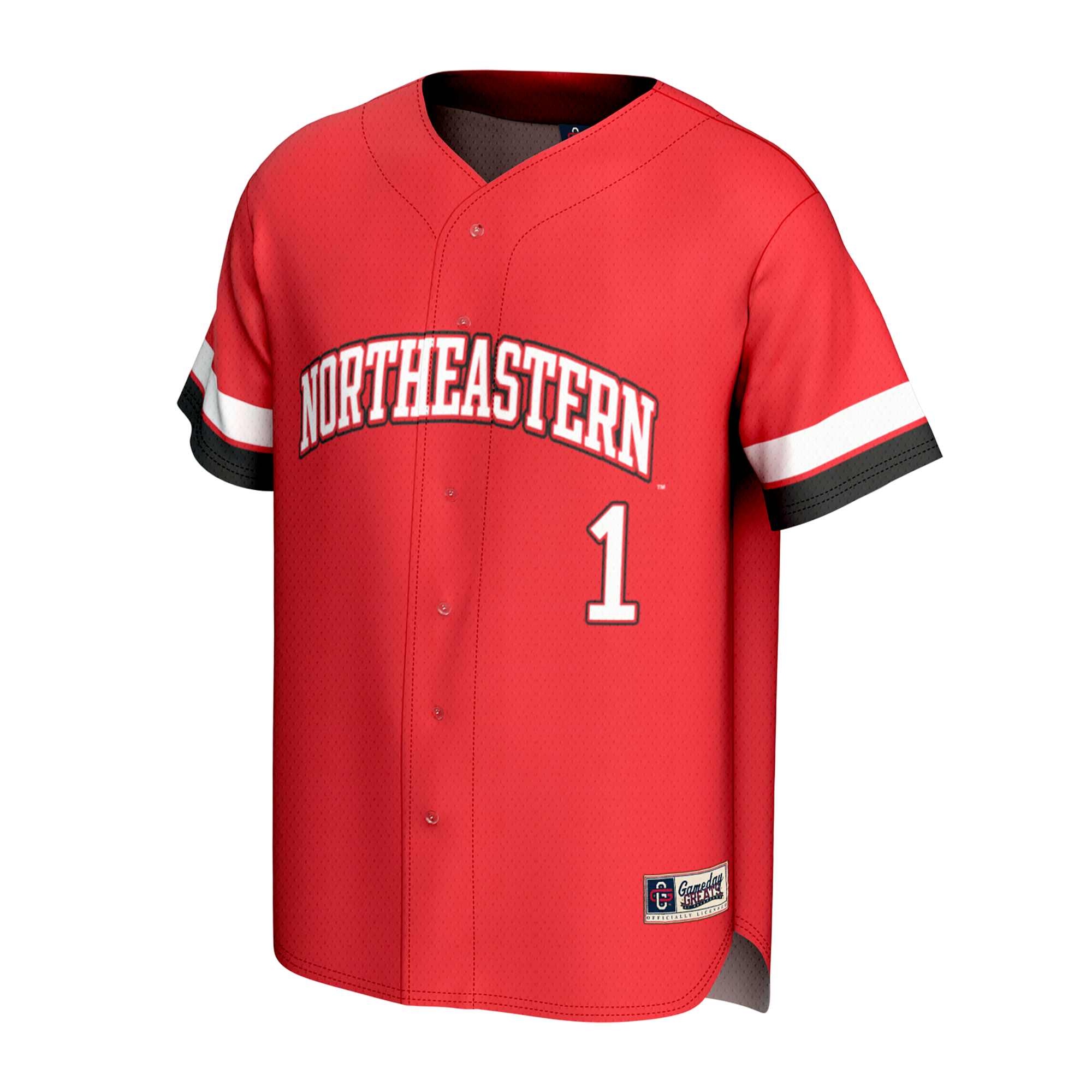 [DDG] Northeastern Huskies GameDay Greats Unisex Lightweight Collegiate Baseball Fashion Jersey - Red