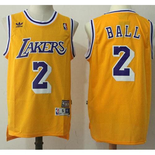 Yellow Angeles Lakers #2 Lakers Jersey - Polyester Basketball Jersey