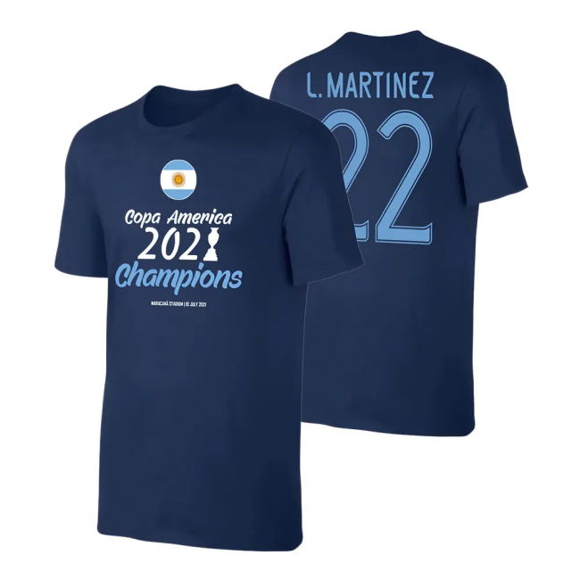 Championship Fan-Favorite Argentina Winners T-Shirt (L. Martinez 22)