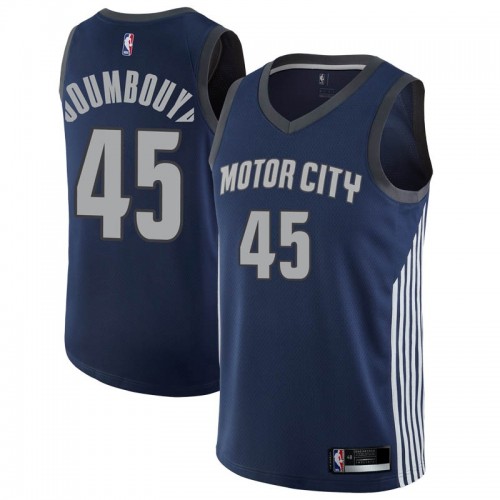 DET Sekou Doumbouya #45 Premium 2024 City NBA Swingman Jersey Green
