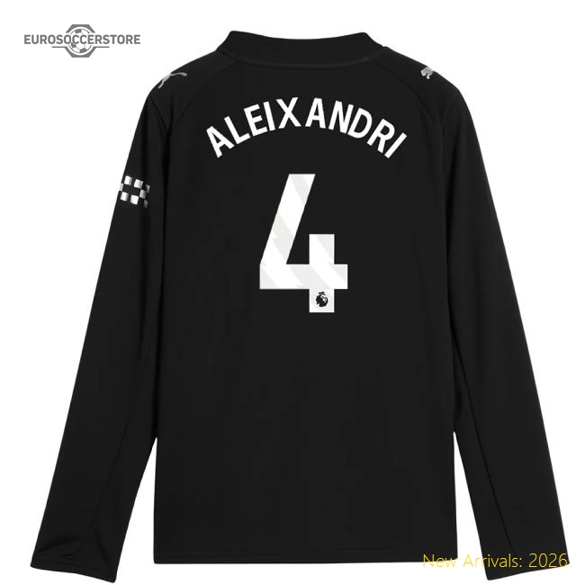 Official 2025-2026 Man City Long Sleeve Away Shirt (kids) (aleixandri