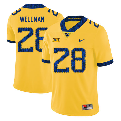 Men's None #28 Elijah Wellman Yellow 2024 durabl game day Jersey