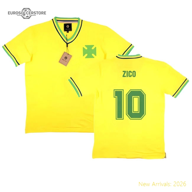 False Nein National Teams Brazil Home Football Shirt Zico 10
