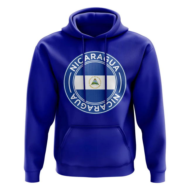 Jersey Nicaragua Football Badge Hoodie (Royal) Performance