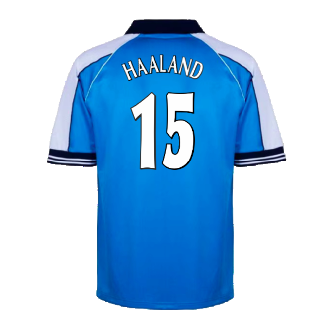 Official Manchester City 2000 Home Retro Shirt (haaland 15) - Premium