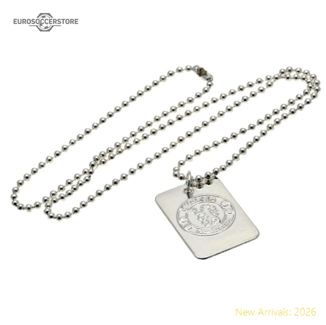 Authentic Chelsea Fc Silver Plated Dog Tag & Chain - Premium Quality