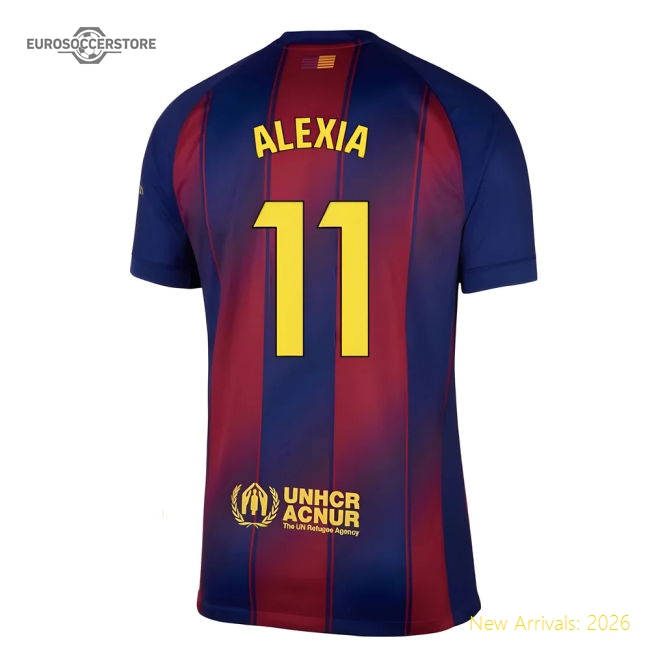 2025-2026 Barcelona Home Jersey Shirt (Alexia 11) Match Replica