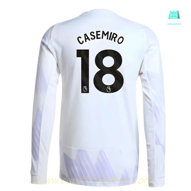 2025-2026 Man Utd Authentic Long Sleeve Away Shirt (Casemiro 18)