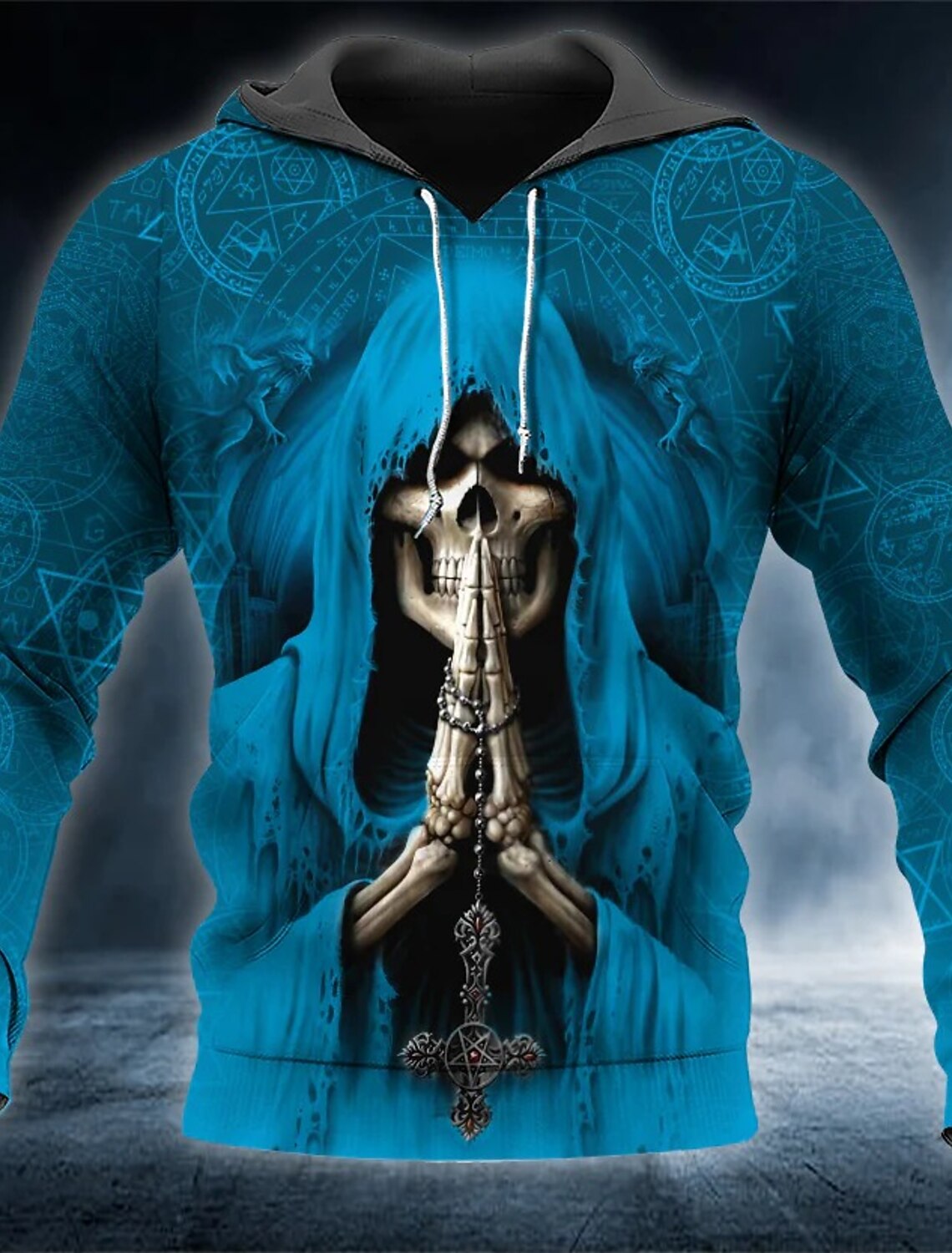 Men's Skull Graphic Prints Hoodie Hoodies Sweatshirt Streetwear