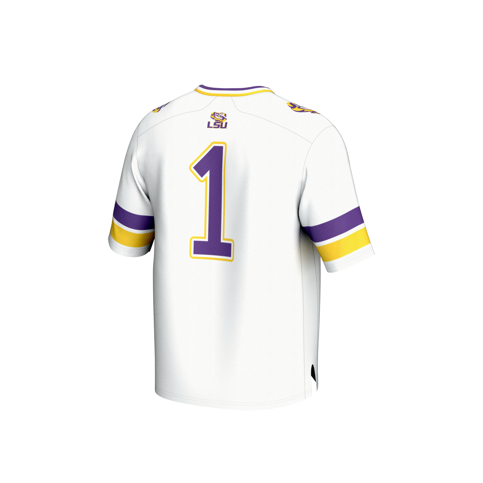 #1 LSU Tigers GameDay Greats Youth Collegiate Football Fashion Jersey - White