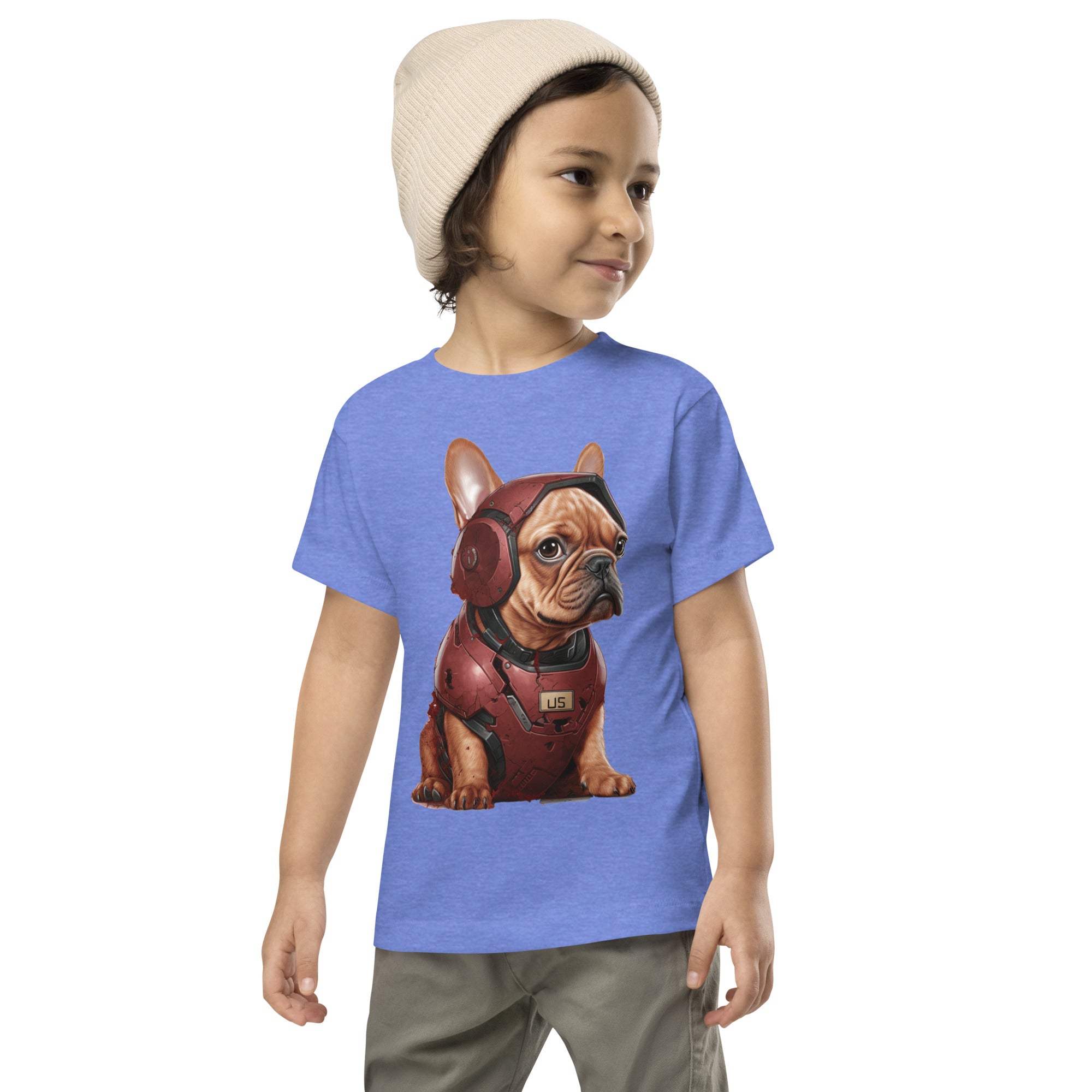 High-Quality Kid's Frenchie T-shirt - Tech-savvy Canine Apparel for Home
