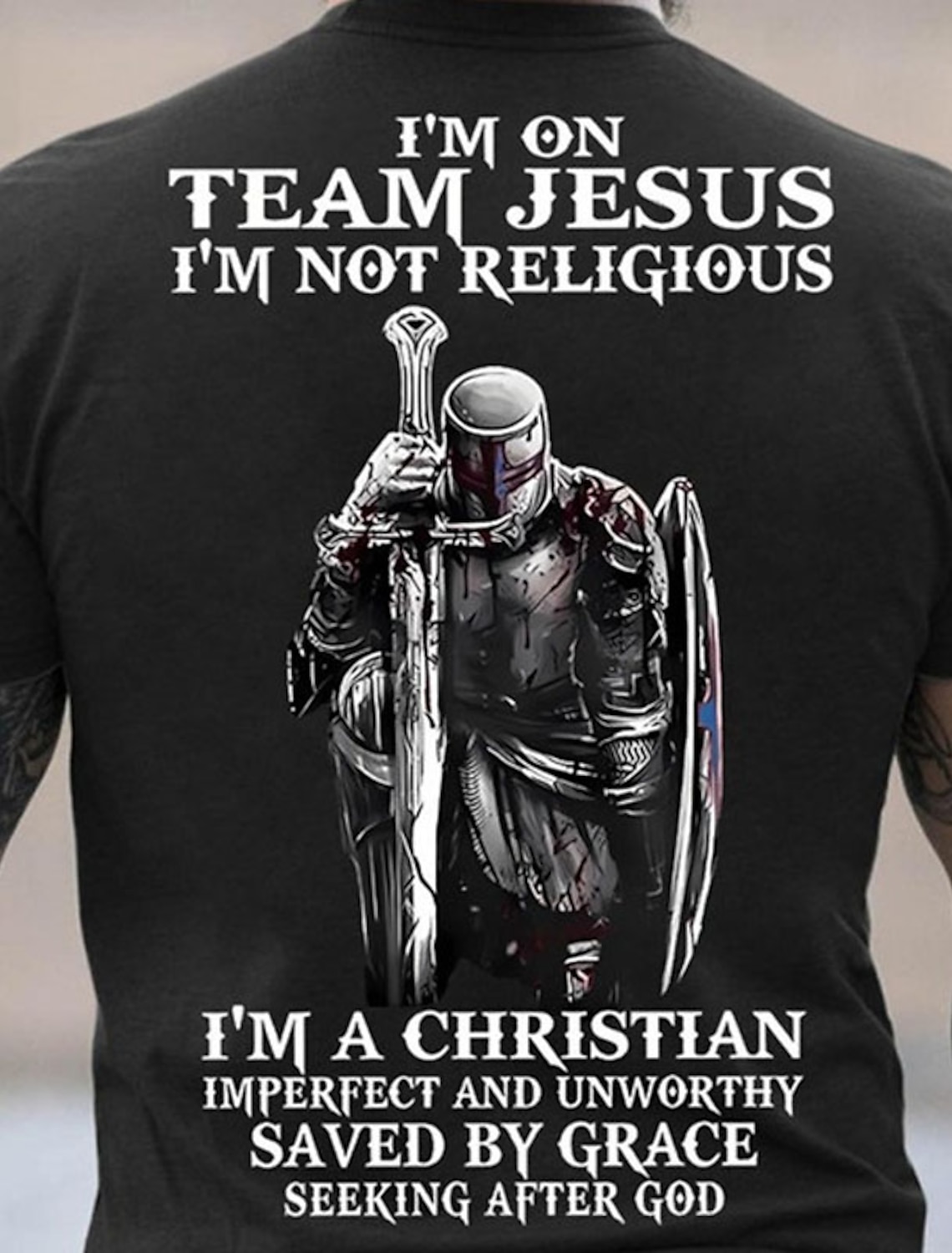 Mens Faith Hope Love T-Shirt, Christian Inspirational Graphic Tee with Heartbeat Cross Design