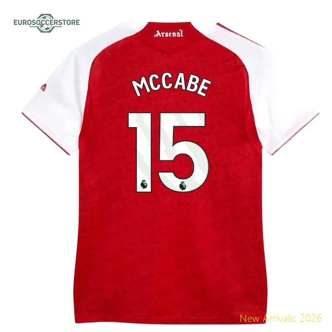 2025-2026 Arsenal Womens Chic Mccabe Jersey Climacool Stretchy