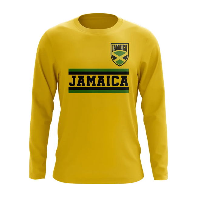 Match-Ready Jamaica Core Football Country Long Sleeve T-Shirt (Yellow)