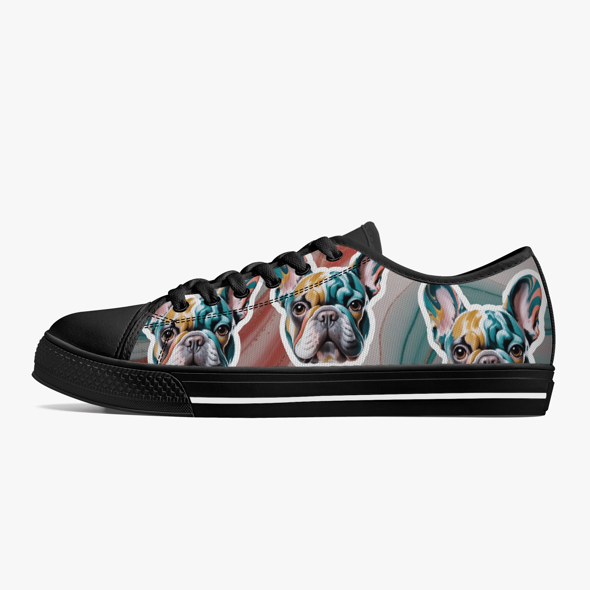 Classic Low-top Canvas Shoes Frenchie Themed Wear | Premium Quality