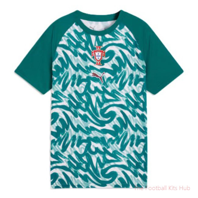 2026-2027 Portugal Warm Up Jersey (Green) - Kids