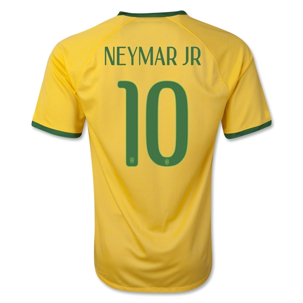 Lightweight 2014 Brazil 10 NEYMAR JR Home Yellow Jersey Shirt