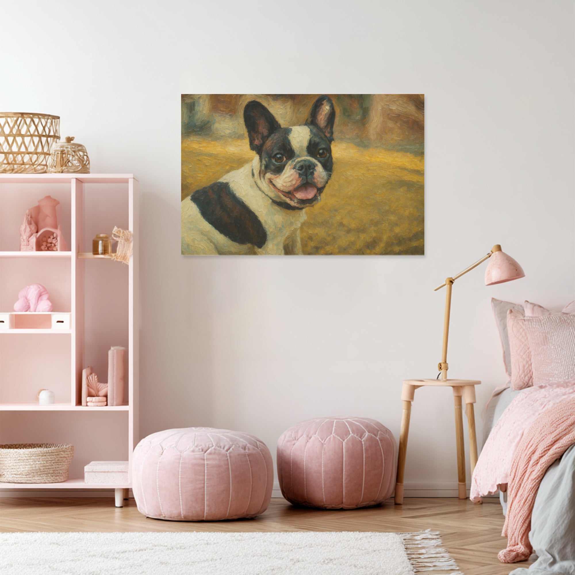 Michelle - Personalized Adorable Frenchie Canvas Wall Art