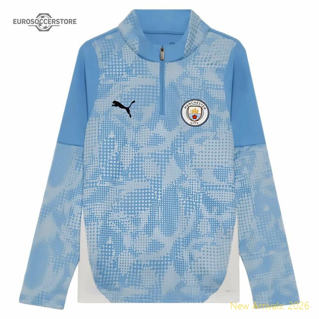 2025-2026 Man Authentic City Training 14 Zip Top Light Blue - Kids