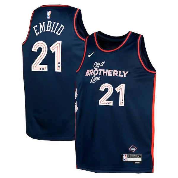 Premium-Quality Joel Embiid PHI NBA Jersey - Navy - Great Deal