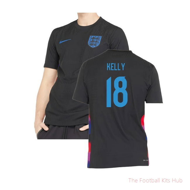 2025-2026 England WEC Authentic Away Shirt (Black) - Mens (KELLY 18)