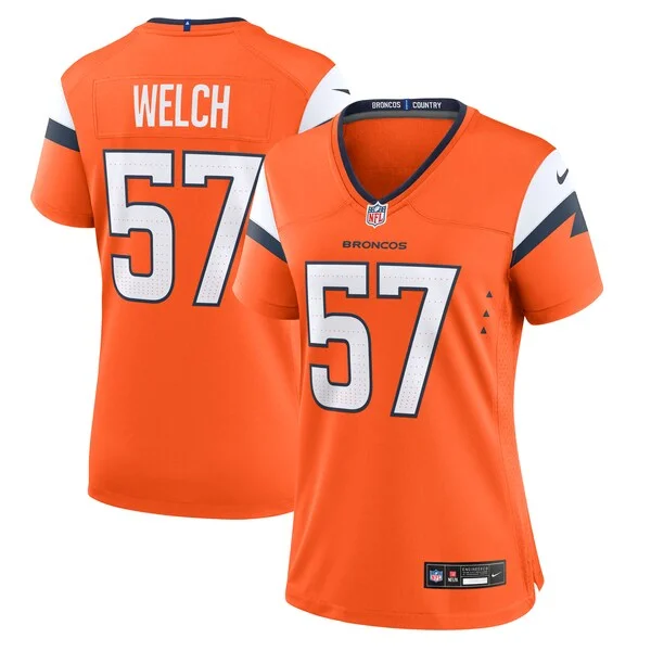 None Kristian Welch Game Jersey - Orange | NFL Player Jersey
