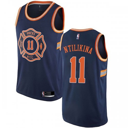 Top-Grade NY Knicks #11 Frank Ntilikina 2024 City NBA Swingman Jersey
