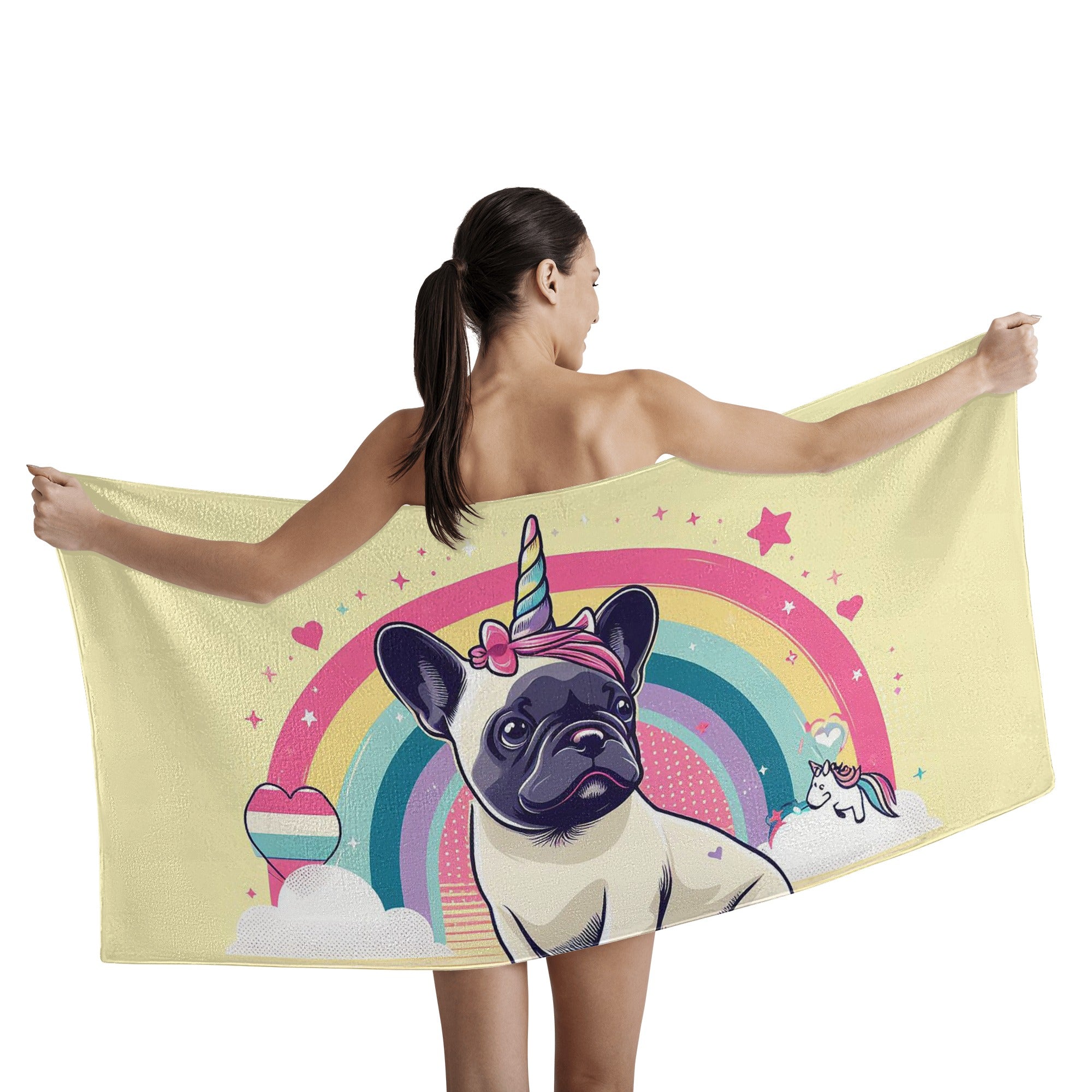 French Bulldog Lucy Bath Towel Cute Frenchie Essential