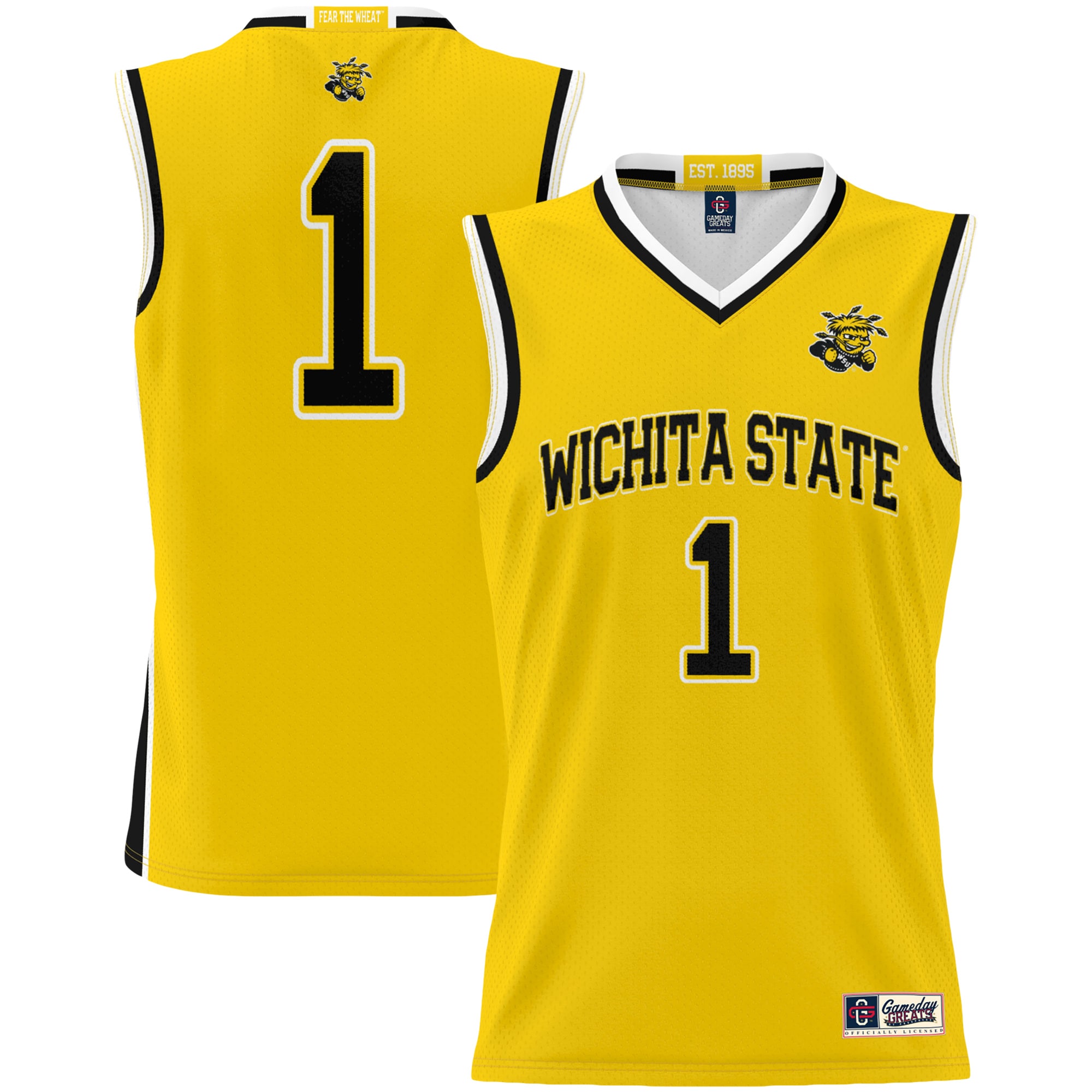 [DDG] Women's Wichita State Shockers GameDay Greats #1 Basketball Jersey - Yellow