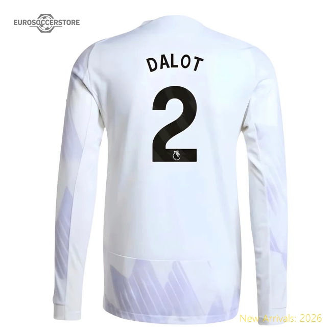 Luxury 2025-2026 Man Utd Authentic Long Sleeve Away Shirt (dalot 2)