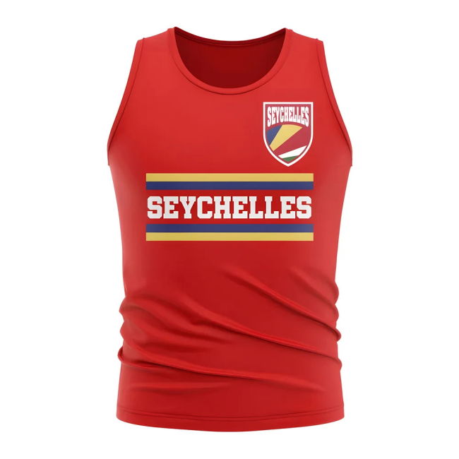 Top-Tier Seychelles Core Football Country Sleeveless Tee (Red)