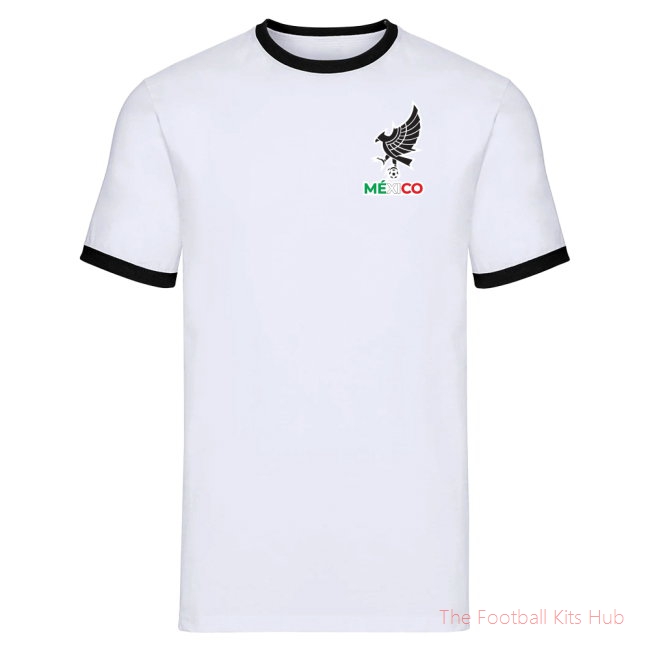 Men Mexico Logo Ringer Tee (White)