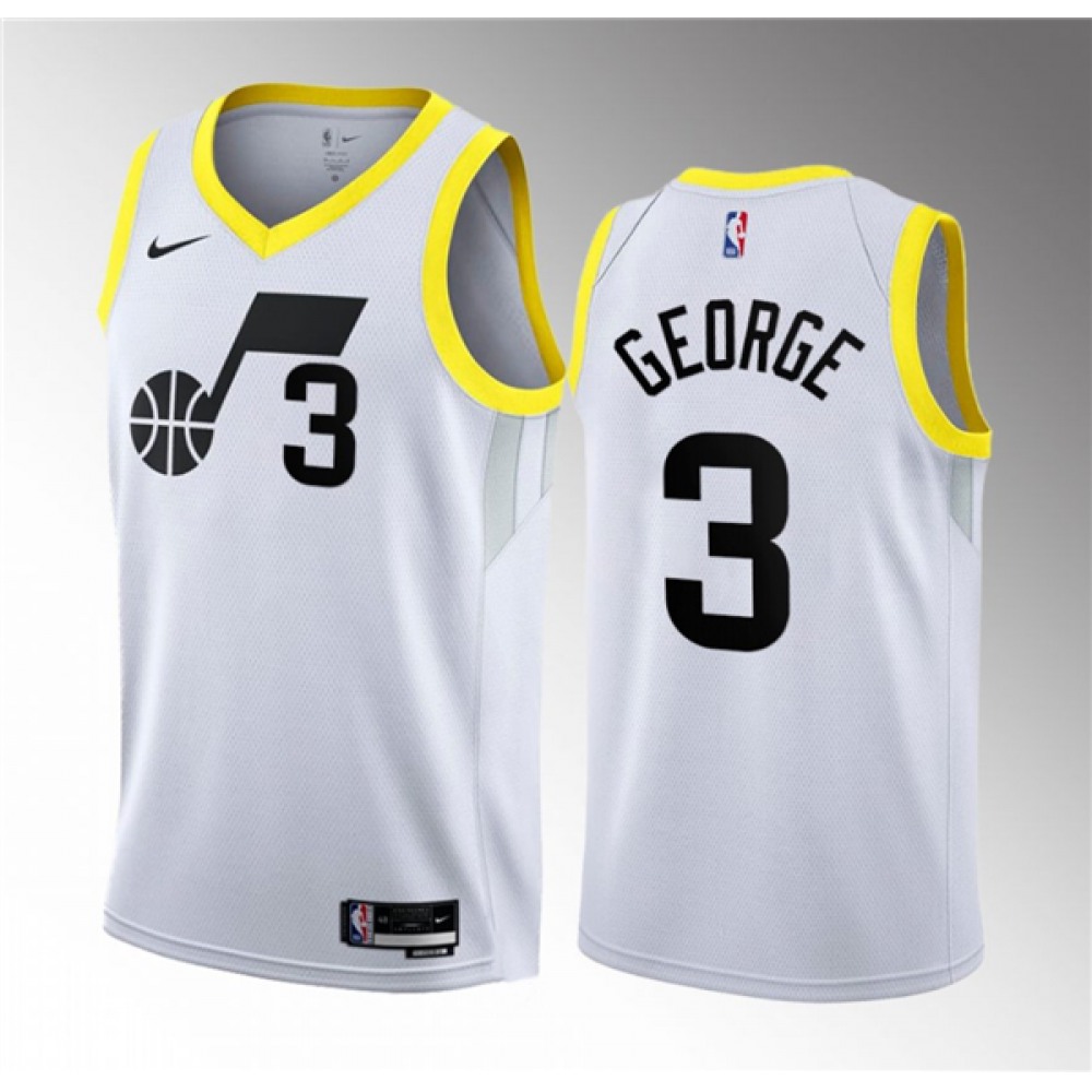 Fan Favorite Durable Men's Jazz #3 Keyonte White Basketball Jersey