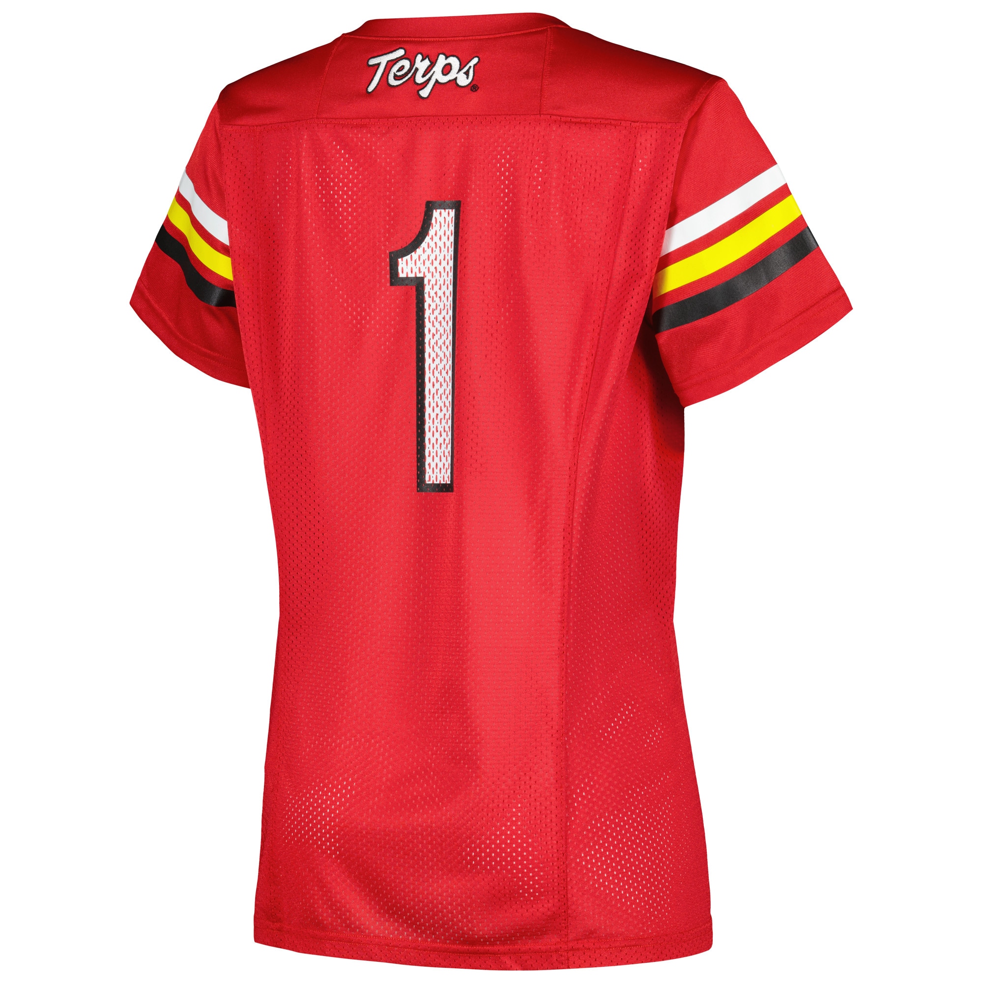 #1 Maryland Terrapins Women's Replica 26/27 Football Jersey - Red