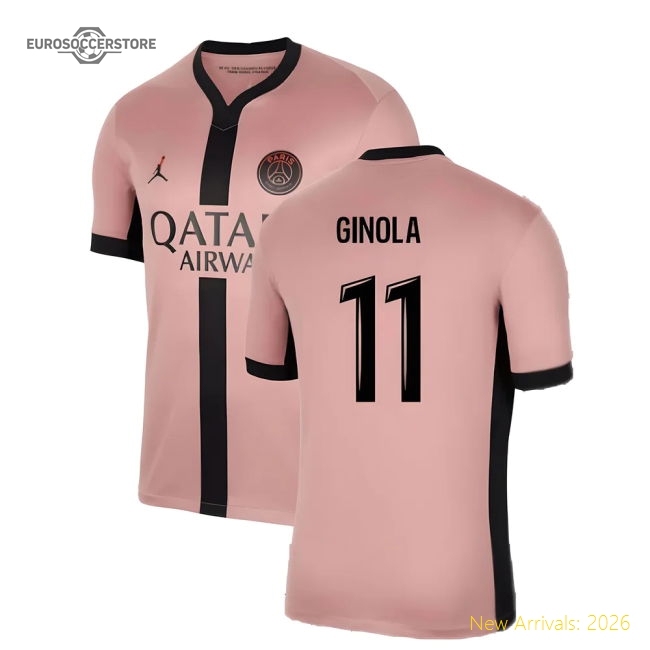 Genuine Supporter 2024-2025 Psg Third Shirt (Ginola 11)