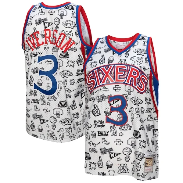 Allen Iverson PHI Swingman Jersey - contemporary Basketball - White