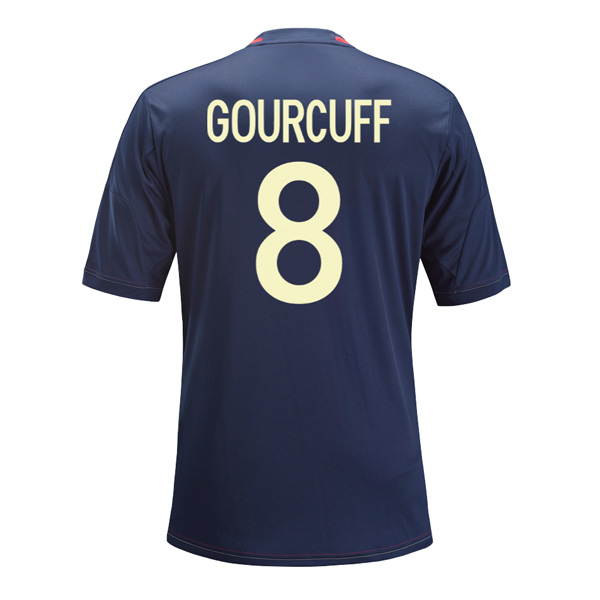 Durable 13-14 Olympique Lyonnais 8 Gourcuff Away Black Jersey Shirt