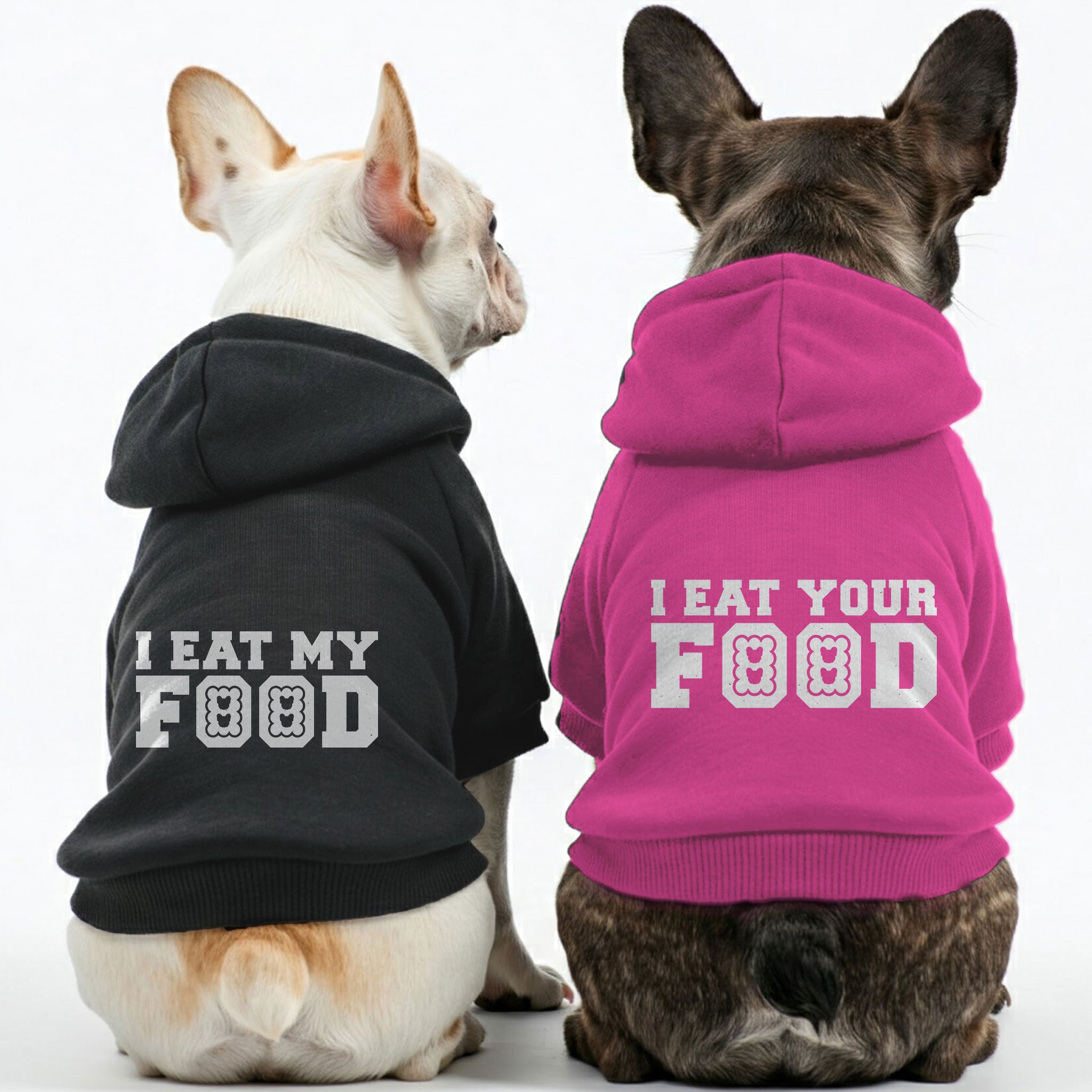 French Bulldog I Eat My Food And I Eat Your Food Matching French