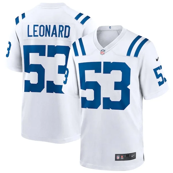 None Shaquille Leonard Game Jersey - White | NFL Player Jersey