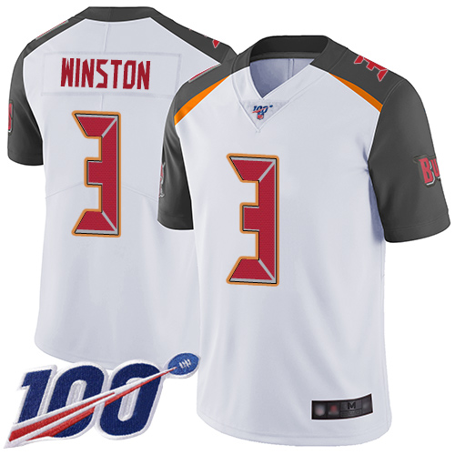 NFL T B Buccaneers #3 Jameis Winston Limited White Jersey - Fan Fav...