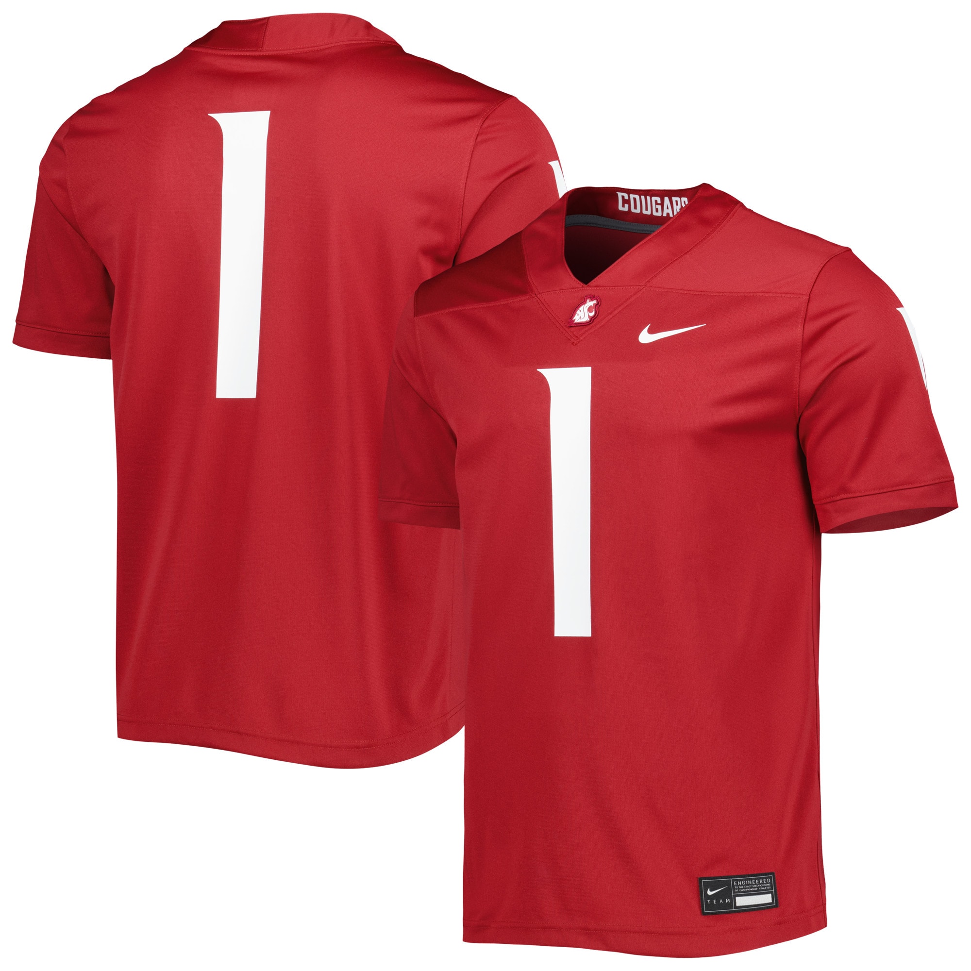 [NJP] Women's Washington State Cougars Untouchable Football Jersey - Crimson