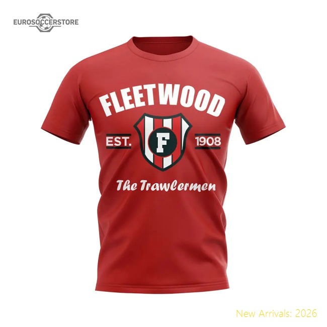 Fleetwood Established Football T-Shirt Red English Football Collection